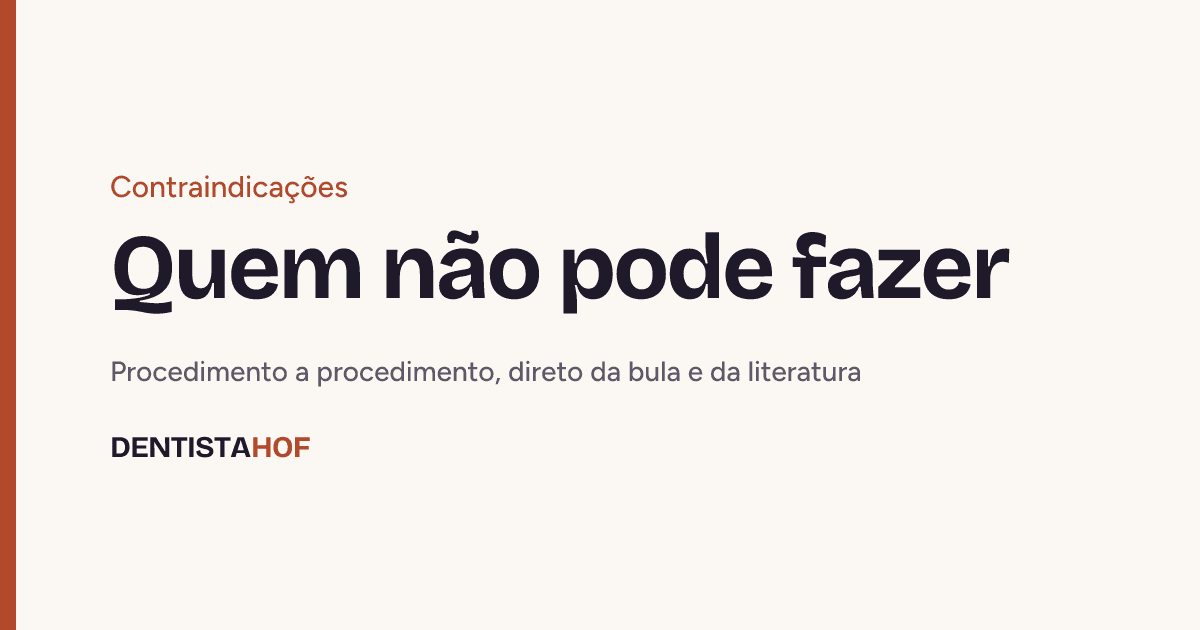 Artigo Informativo: Quem Não Pode Fazer Harmonização Facial: Contraindicações por Procedimento